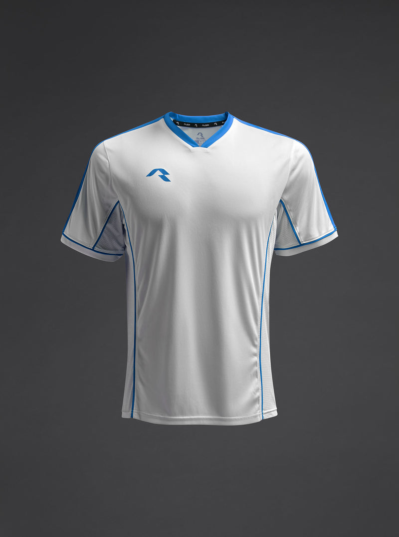 Tricou - Afiki - Alb/ Albastru regal