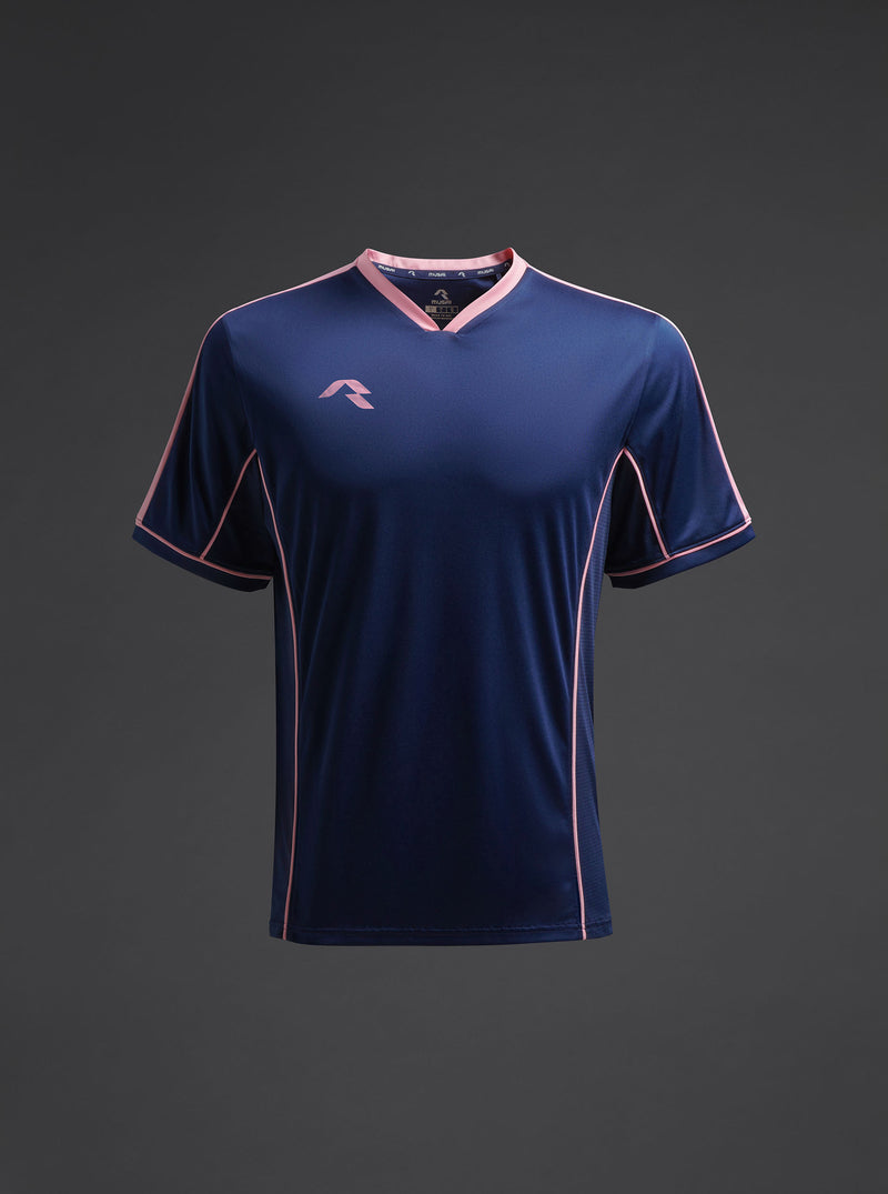 Tricou - Afiki - Albastru marin / roz gumă