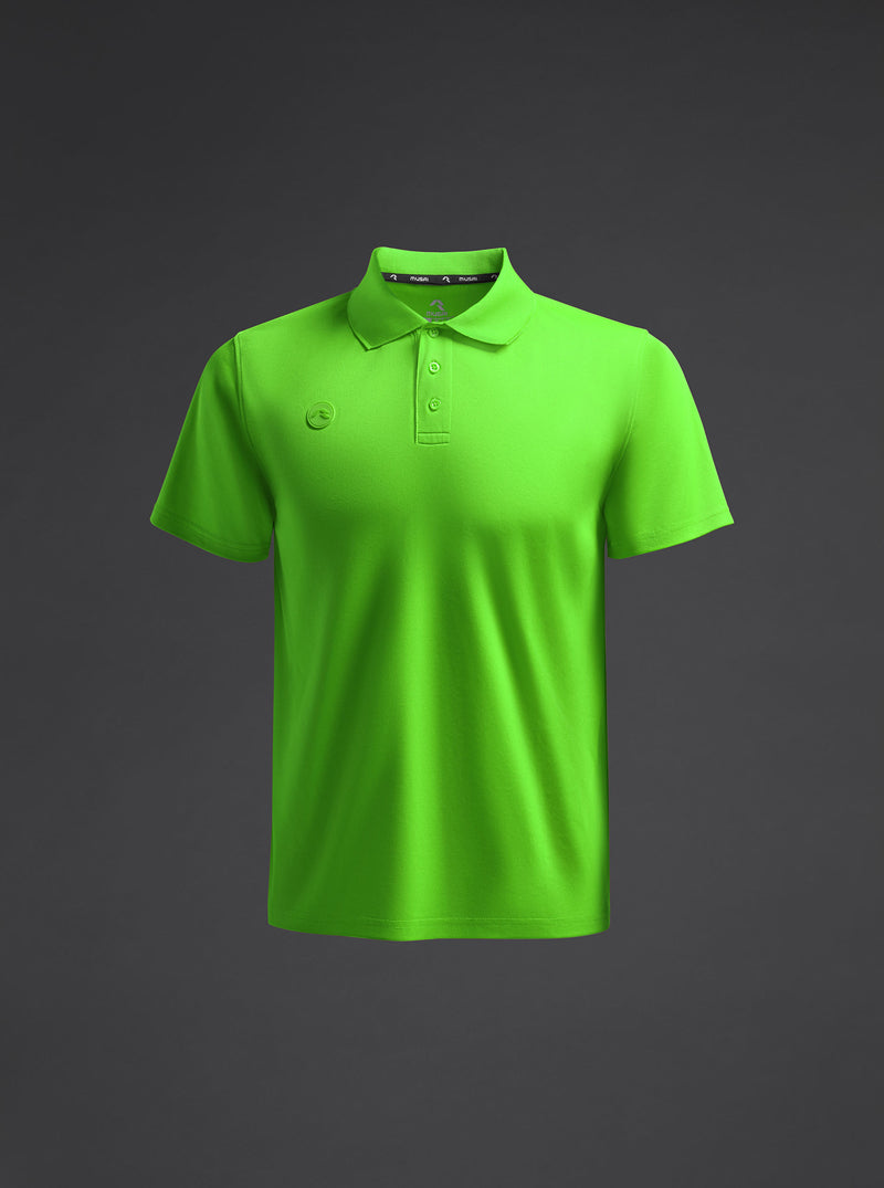 Tricou polo - Rangi - Fluor verde