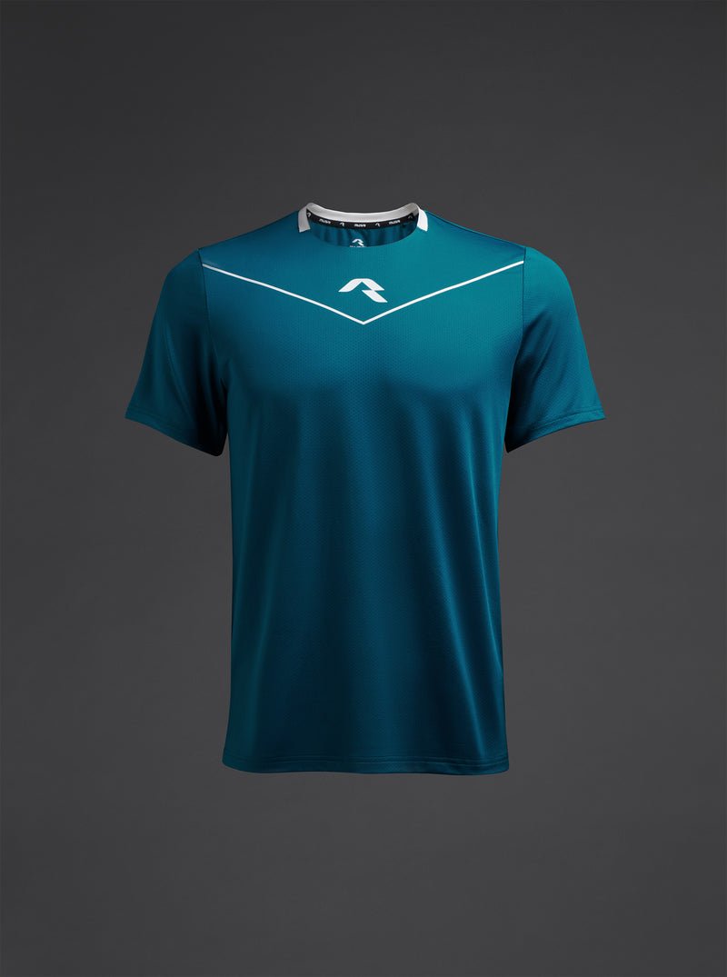 Tricou Hekima - Azul Lago/Blanco